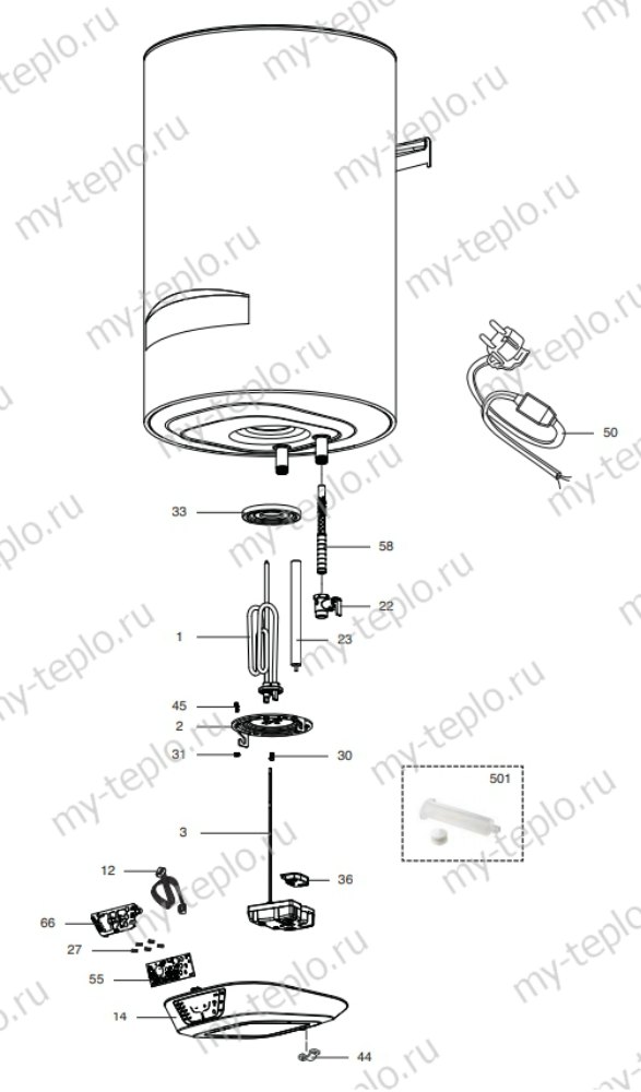 Запчасти Ariston ECO ABS PW 65 V SLIM купить в Ульяновске