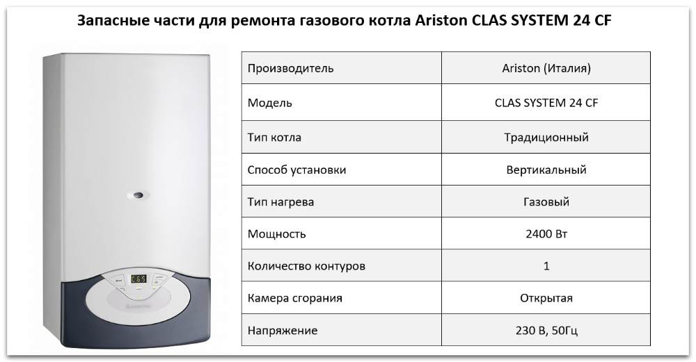 Купить запчасти Ariston CLAS SYSTEM 24 CF в Ульяновске