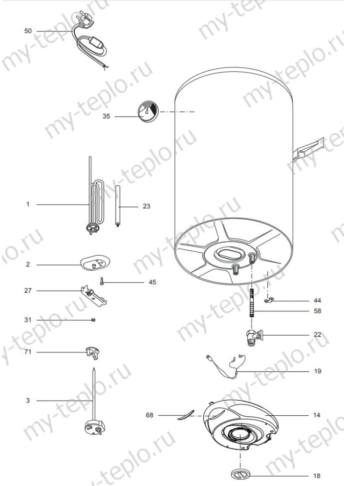 Запчасти Ariston ABS PLT R 100 V купить в Ульяновске