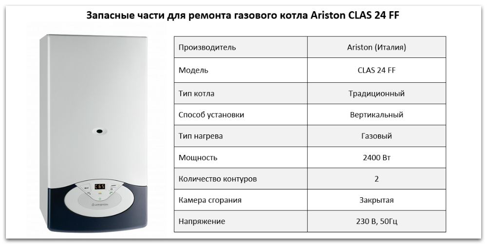 Купить запчасти Ariston CLAS 24 FF в Ульяновске