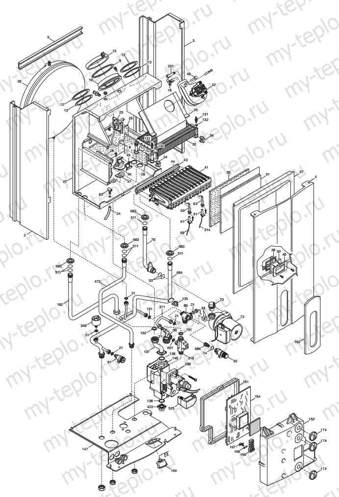 Запчасти Baxi Main Digit 240fi Купить запчасти Baxi Main Digit 240fi в Ульяновске