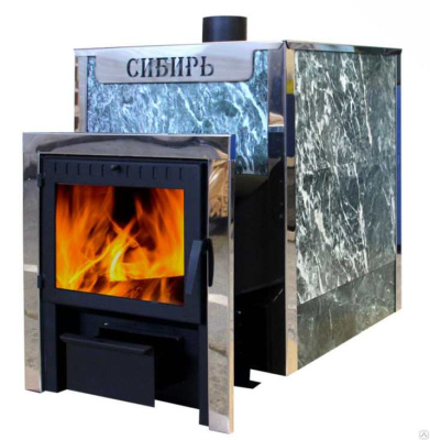 Печь банная (каменка) Енисей (со стеклом)